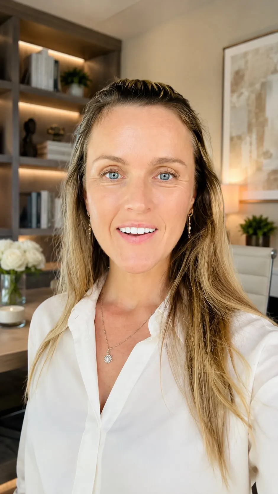 Maria Blair smiling in her home office